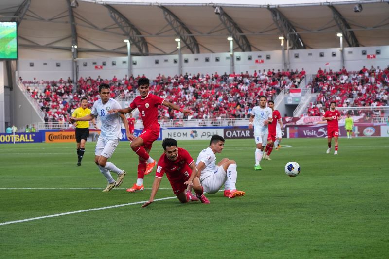 Timnas Indonesia U-23 Vs Uzbekistan di Abdullah bin Khalifa Stadium, Doha, pada Senin (29/4/2024) malam. (Foto: PSSI)