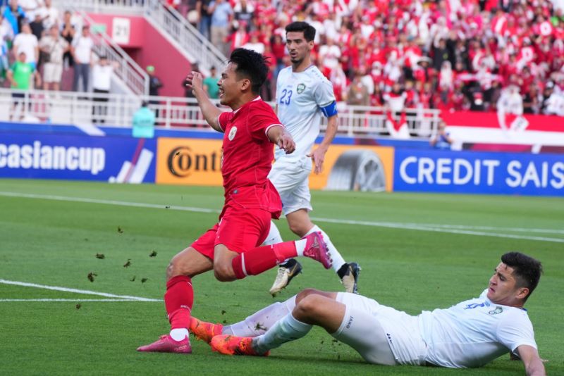 Timnas Indonesia U-23 Vs Uzbekistan di Abdullah bin Khalifa Stadium, Doha, pada Senin (29/4/2024) malam. (Foto: PSSI)