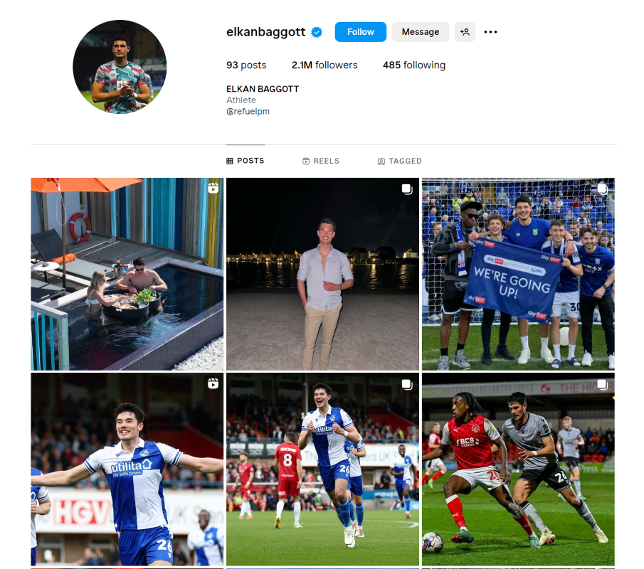 Tangkapan Layar Instagram Elkan Baggott. (foto: Instagram/@elkanbaggott)