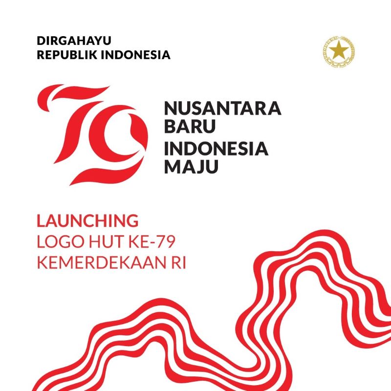 Logo HUT Ke-79 Republik Indonesia dengan Tema Nusantara Baru Indonesia Maju. (foto: Sekretariat Negara)