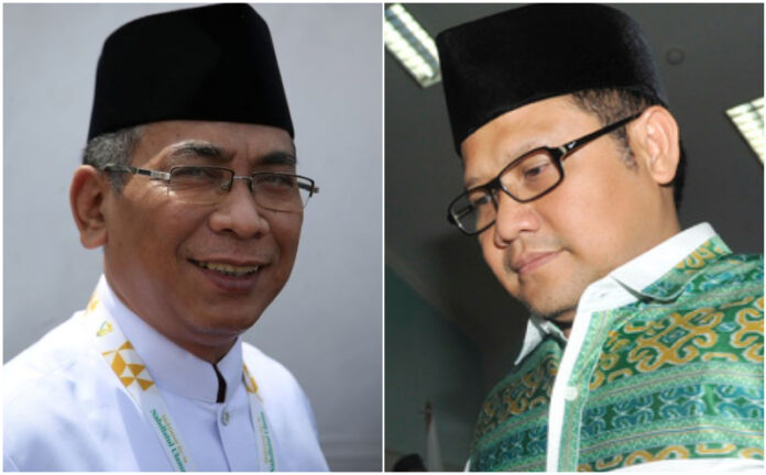 Kompilasi Fotoetua Umum PBNU Yahya Cholil Staquf dan Ketua Umum PKB Muhaimin Iskandar alias Cak Imin. (foto: Istimewa)