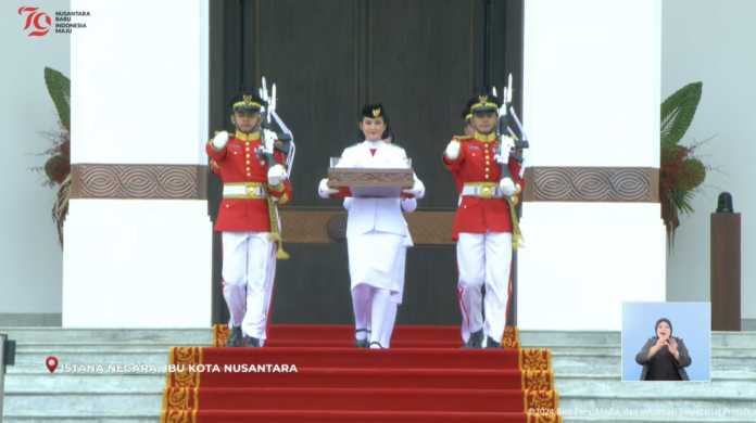 Pengibaran Bendera HUT RI Ke-79 (Youtube/SekretariatPresiden)