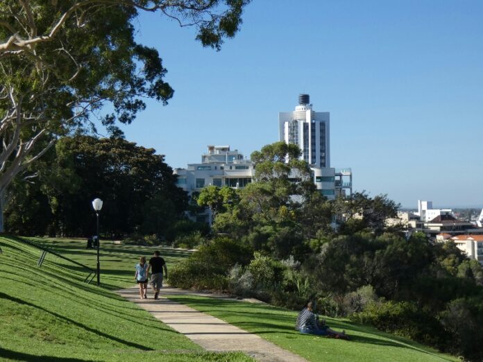 Kings Park dengan pemandangan kota di Perth. Foto: Pexels