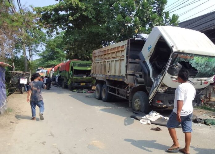 Tragedi truk di Teluk Naga, Tangerang, Banten. (Foto: Istimewa)